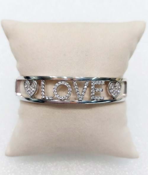 Bracciale in argento con scritte