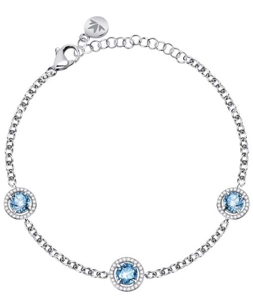 Bracciale in argento Morellato con pietre rotonde azzurre