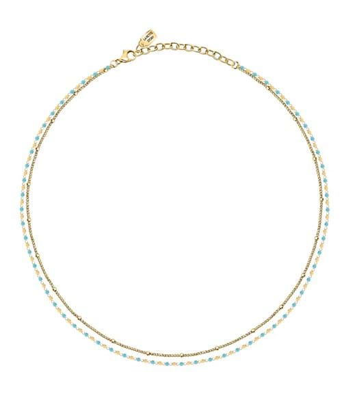 Collana a due file in acciaio dorato La petite Story