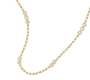 Collana lunga in acciaio dorato Morellato e pietre bianche