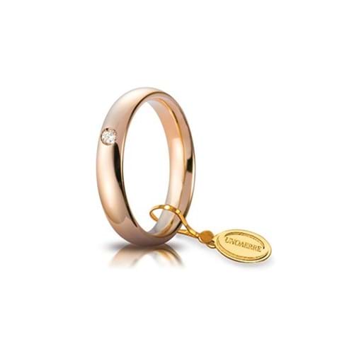 Fede in oro rosa con brillante