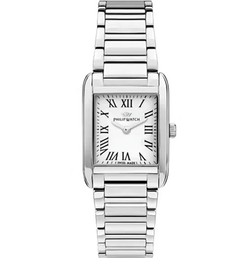 Orologio da donna Philip Watch in acciaio di forma rettangolare con numeri romani